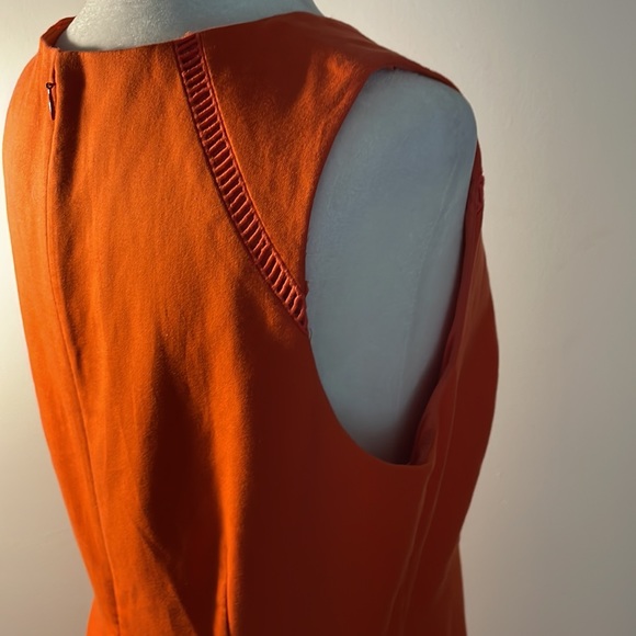 J.CREW Suiting DressClassic Orange Sleeveless Fitted fully lined Dress in Size 8 - Picture 6 of 13